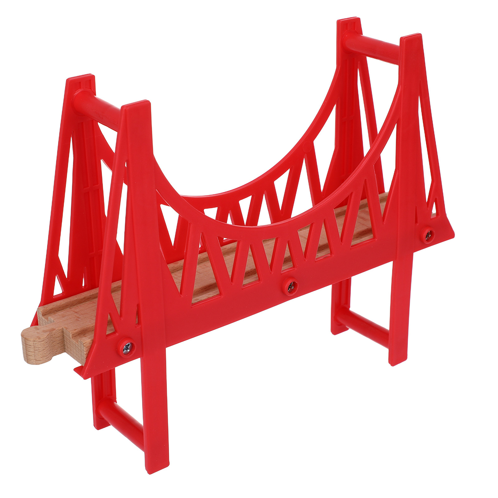 Toy Train Track Set - Wooden Train Track Detachable Bridge Railway