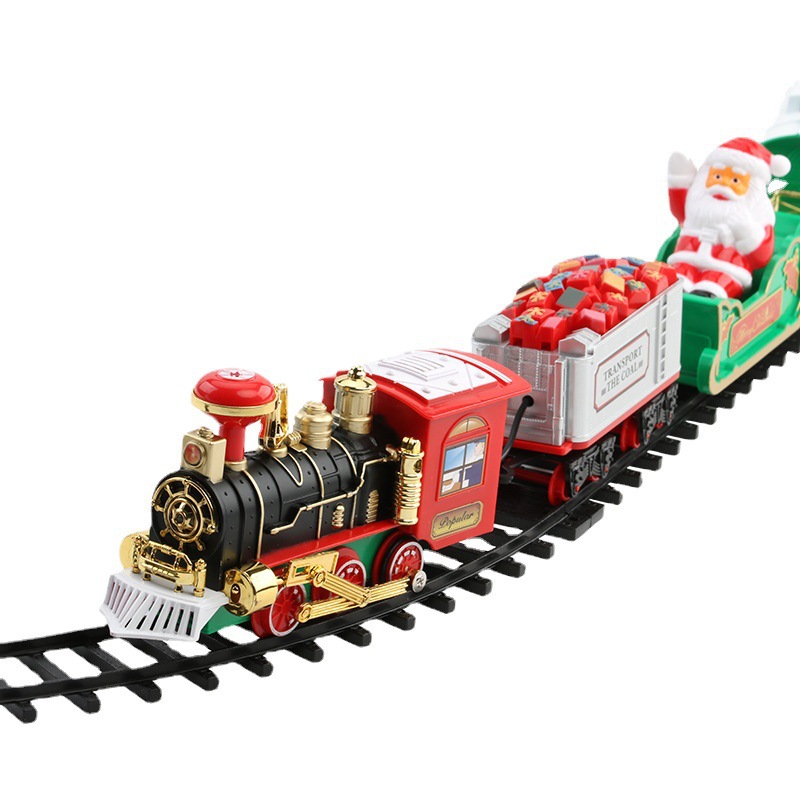 Toy Train Track Set - Electric Christmas Train Set Musical Light