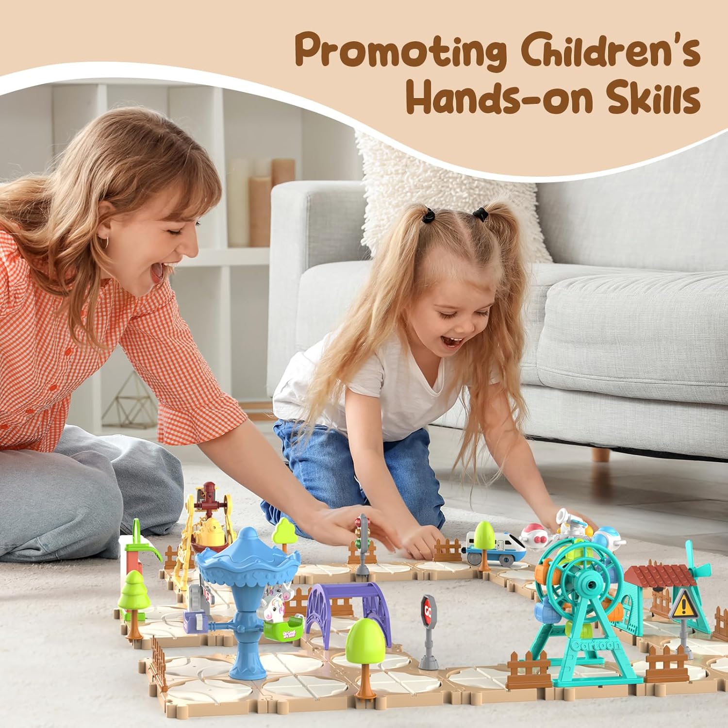 DIY Puzzle Track Car Set Assem - Toy Train Track Set review and price