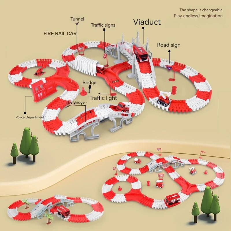 Fire Engine Track Assembling C - Toy Train Track Set review and price