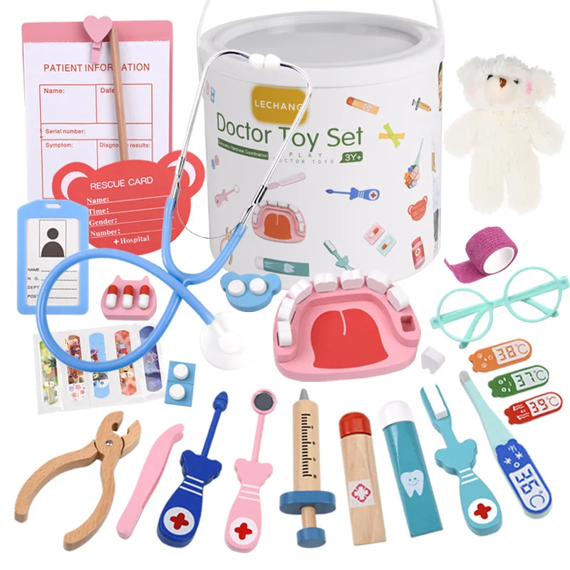 Wooden Pretend Play Doctor Set - Kids Toys Doctor Set review and price
