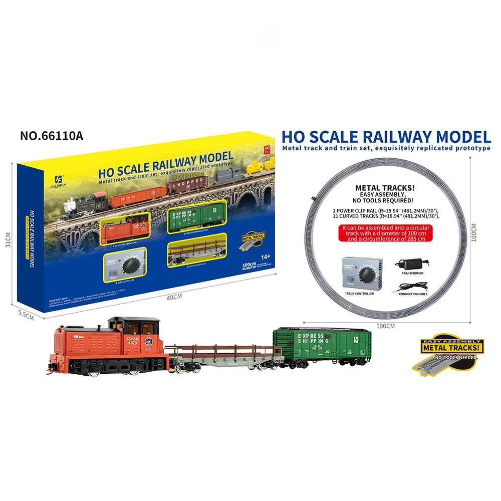 HO Scale Metal Rail Train Mode - Toy Train Track Set review and price