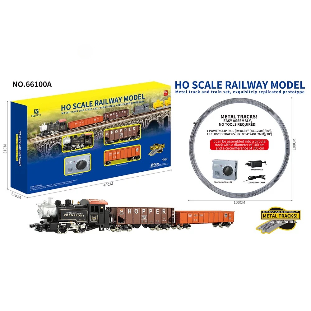 HO Scale Metal Rail Train Mode - Toy Train Track Set review and price