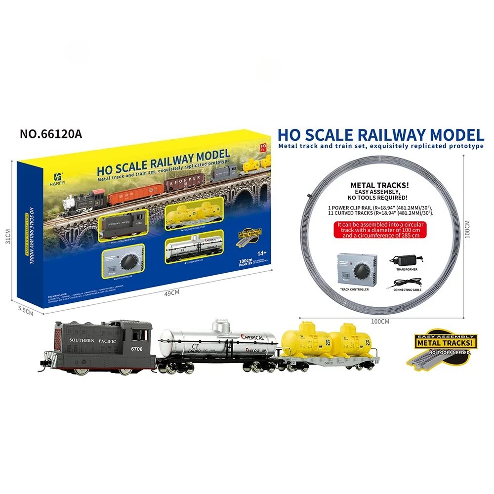 HO Scale Metal Rail Train Mode - Toy Train Track Set review and price