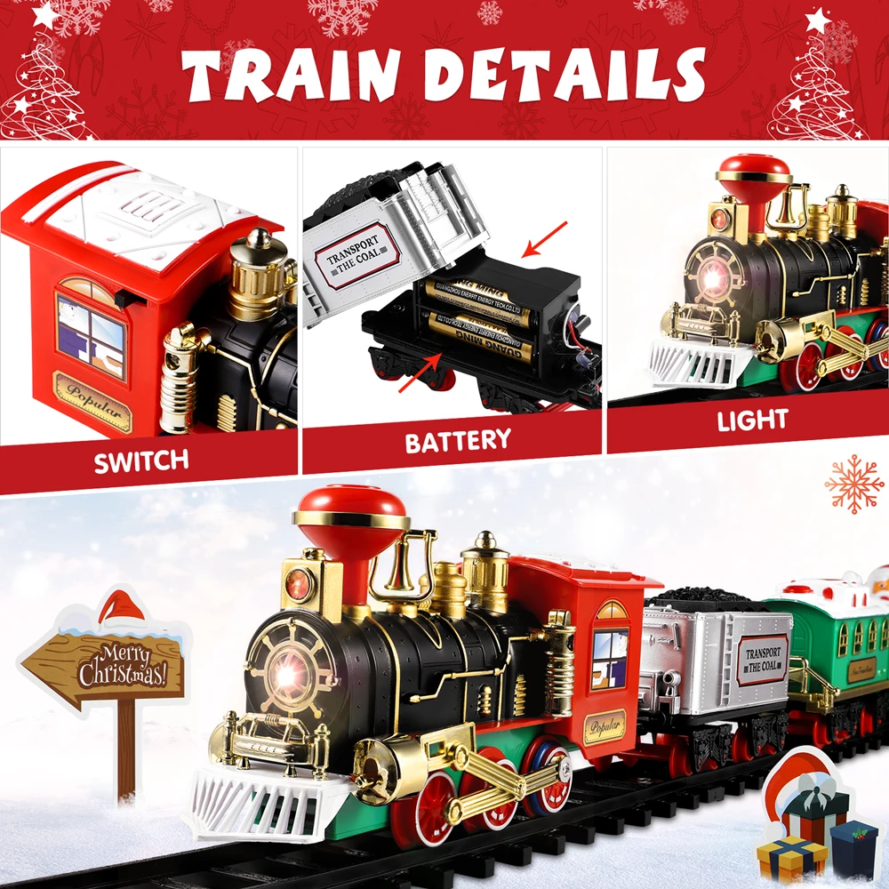 Christmas Train Set Festive Mi - Toy Train Track Set review and price