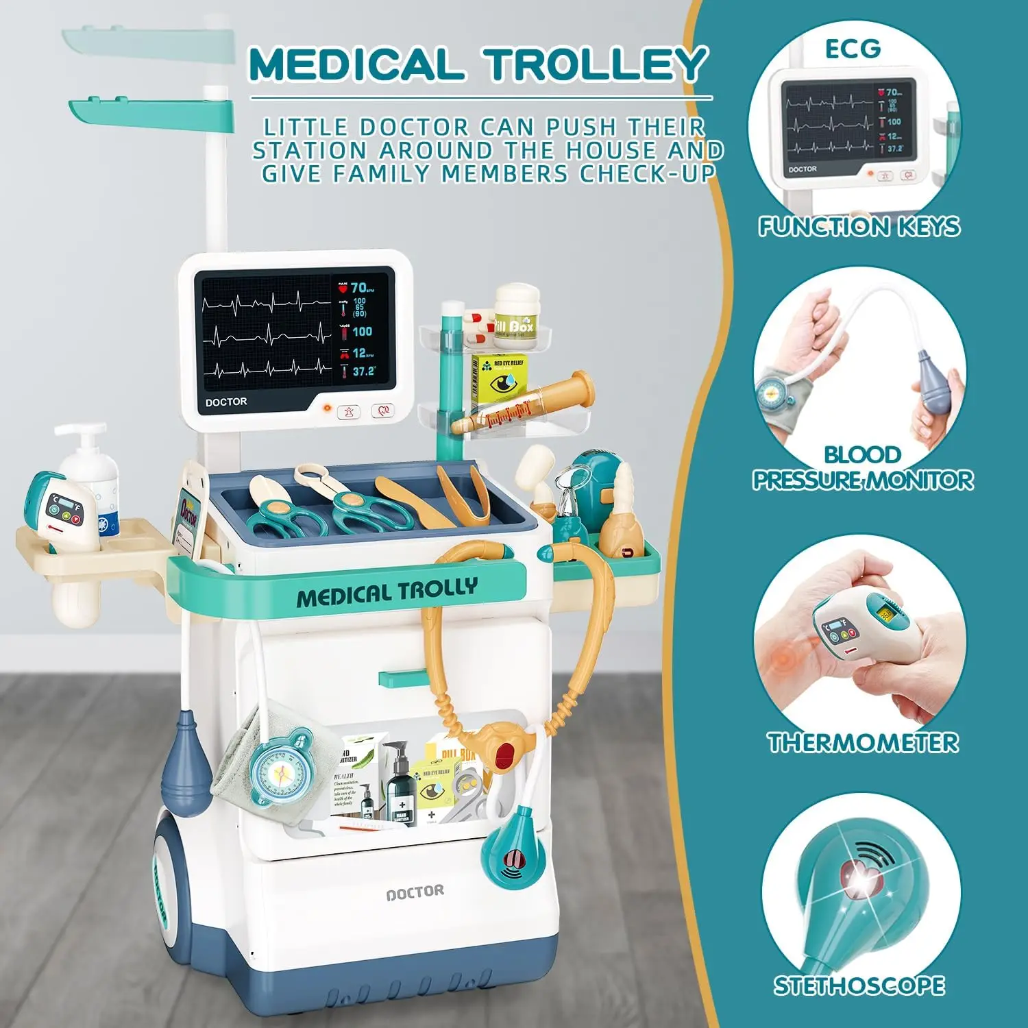 Pretend Play Doctor Tool Steth - Kids Toys Doctor Set review and price